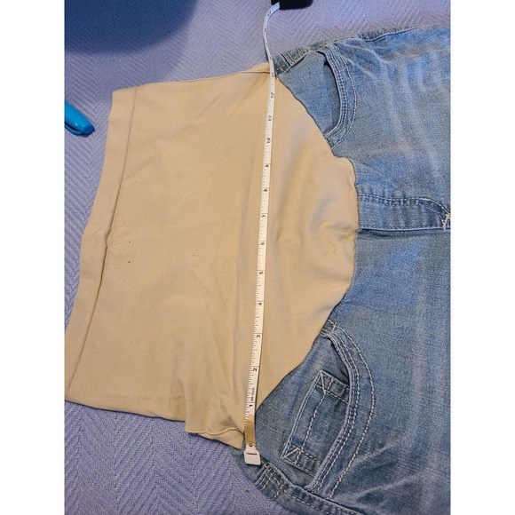 Maternity Bermuda Shorts Women's 28 Denim Pull On Regular Fit 5-Pockets (P6) - Picture 4 of 10